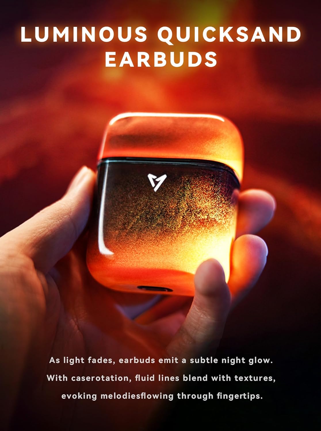 Glow-in-the-Dark Wireless Earbuds LP1 - Bluetooth 5.4, 32H Playback, Stereo Bass, Built-In Mic, with Charging Case for TV & Smartphone