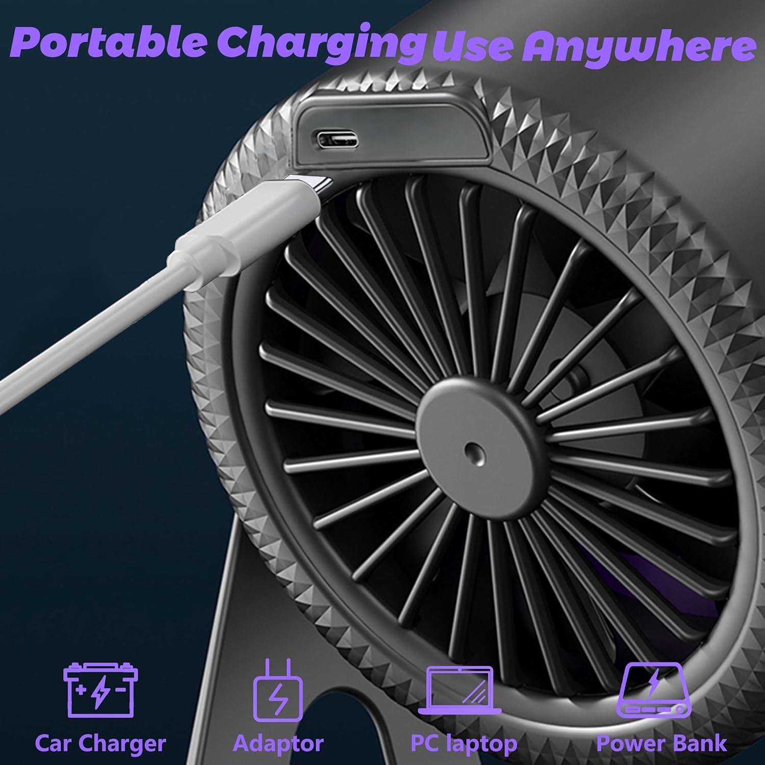 Small Desk Fans Quiet Wall Mounted Electric Fan Touch Control with High Compatibility Usb-Powered Adjustable 180°Tilt 100 Speeds Abiding Power Cooling Portable Fans for Home Office Bedroom Camping